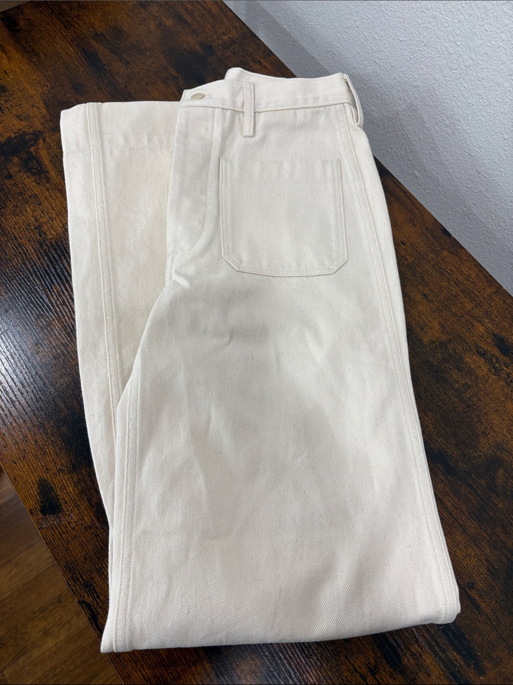 Buck Mason Women’s Mission Pant Seeded Natural Cotton Size 24